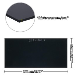 Qimoo 4 Pack Shade 9 Welding Lens, 2" x 4.25" Welding Helmet Replacement Welding Lens 3mm Thickness Welding Shade 9 Lens for 35A-75A Arc Work