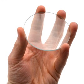 Double Convex Lens, 500mm Focal Length, 3" (75mm) Diameter - Spherical, Optically Worked Glass Lens - Ground Edges, Polished - Great for Physics Classrooms - Eisco Labs
