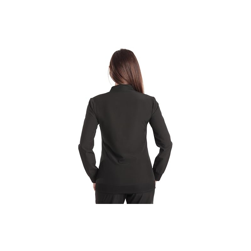 Just Love Women's Solid Scrub Jacket 7069-BLK-L
