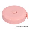 Buachois Retractable Soft Measuring Tape, 1.5m Pink, Push Button Lock,