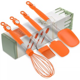 Kitchen 4 Pcs Silicone Kitchen Utensils Non Scratch cooking set 600°F High Heat Rating