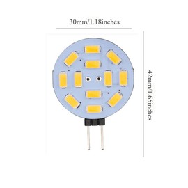 Edearkar 3W G4 LED Light Bulbs(8 Pack) Equivalent to 30W Halogen Bulb,DC 12V Dimmable,12 LEDs 5050 SMD,180 Degree Beam Angle,3000K Warm White,G4 Bi-Pin Base Ceiling Recessed Puck Light Bulb
