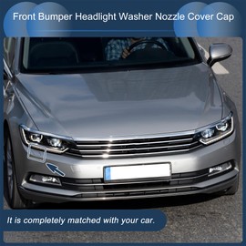 INFINAUTO Front Right Bumper Headlight Washer Nozzle Cover Cap No.3G0807938 Bumper Trim Nozzle Cover for Volkswagen Passat B8 3G 2015-2022 Silver Tone 1 Piece