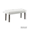 Roundhill Furniture Madison Contemporary Upholstered Dining Bench, Gray