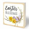 5" Happy Easter Wooden Block Sign Gift - Easter Blessing