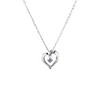 canal 4c silver necklace, 1 pc, Silver, Cubic Zirconia
