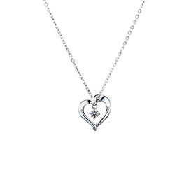 canal 4c silver necklace, 1 pc, Silver, Cubic Zirconia