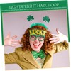 LALAFINA Saint Patrick's Day Themed Headdress Prop 2pcs Green Headband
