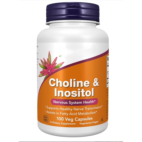 Choliine & Inosiitol 500mg, Herabal Supplement, Non-GMO, Gluten-Free, 100 Vegan