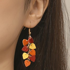 Fall Earrings for Women Maple Leaf Earrings 2025 Thanksgiving Outfit