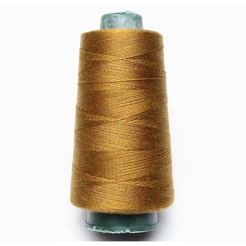 WellieSTR Heavy Duty 100% Polyester Sewing Thread Brown 20s/3 for