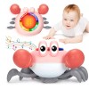 TooyBing light up walking Musical Crawling Crab Baby Toy Toys