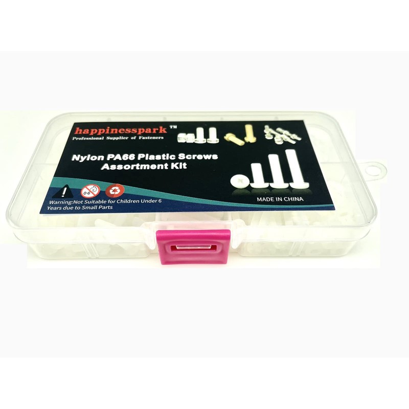 Happinesspark M3 Nylon PA66 Plastic White Metric Cross Phillips Pan