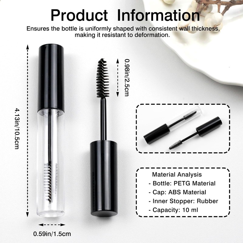 10ml Refillable Mascara Wand Tubes Set of 5 – Eyelash