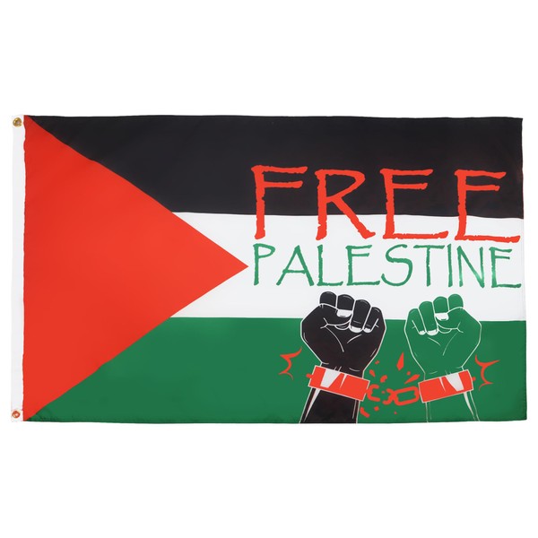 AZ FLAG Palestinian Flag with Handcuffs 100D Polyester Palestinian Banner