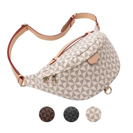 Designer Fanny Pack and Sling Bag for Women - Versatile Crossbody,Chest Bum Bag - Perfect for On-the-Go Style & Travel (Beige)