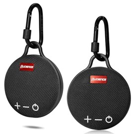 UrbanX Audience Series IPX7 Bluetooth Waterproof Speaker with Clip, 20H Playtime, Compact Speaker with Big Sound, Punchy Bass, Wireless for Mi 9 & Beach, Pool, Boat, Biking Black 2 Pack