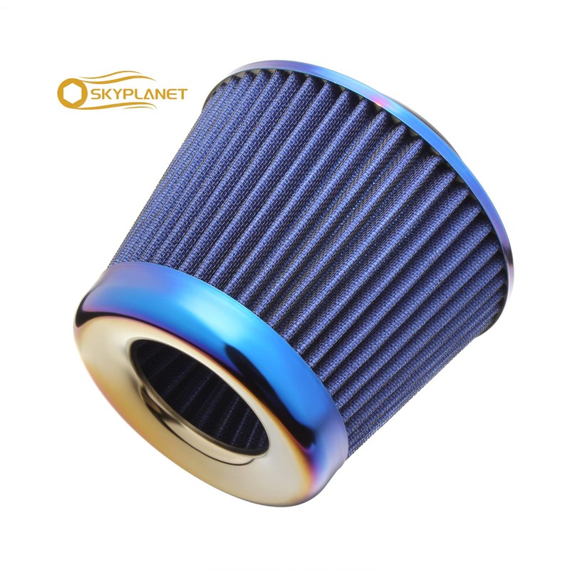 Skyplanet 76mm 3" Universal Intake Air Filter High Mesh Cone(Blue)