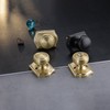 NCSEN Satin Brass Door Knobs with Camelot Trim,Gold Interior Door