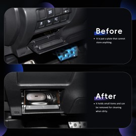 auovo Fuse Box Coin Container Inner Storage Tray Plate Compatible with Subaru Crosstrek Impreza XV Forester Legacy Outback WRX STI Ascent Accessories ABS Interior Inner Dash Tray (Orange Trim)