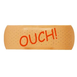 Generic OUCH Bandage Funny Bumper Sticker D626 Cover Dents or Scrapes