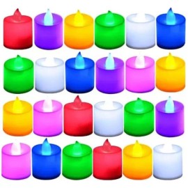 Idecor 24 Velas Luz Led Con Efecto De Llama ¡¡