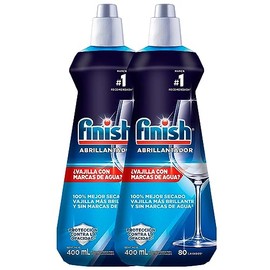 Finish® Liquido Abrillantador, Rinse Aid, Paquete de 2, 400ml c/u