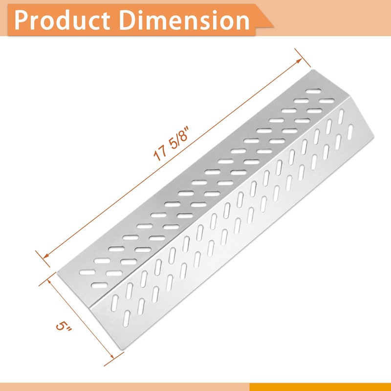 Zemibi Stainless Steel Flame Tamers, 4 PC Grill Heat Plate