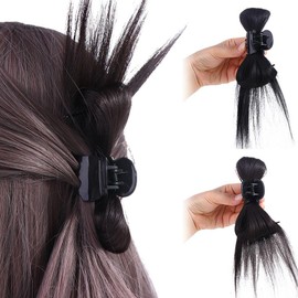 Kopida 4 Pcs Messy Bun Hair Pieces, Natural Claw Clip Half Ponytail Hair Bun, Trendy Cute Sweet Hair Clip Hair Bun Easy Hair pieces Hair Accessory for Women and Girls