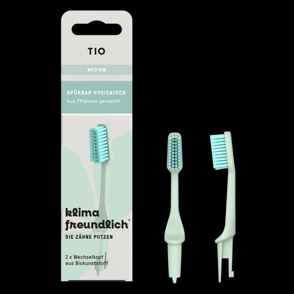 TIOBRUSH Replacement Brush Head Medium, 2 Pcs