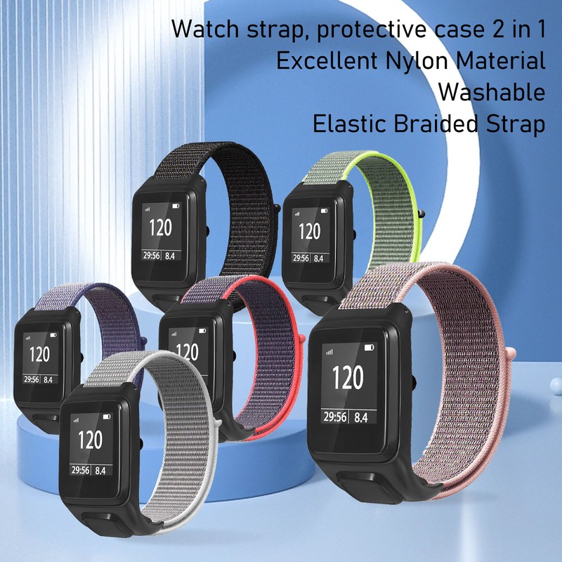 2 in 1 Elastic Braided Nylon Sport Watch Strap Replacement