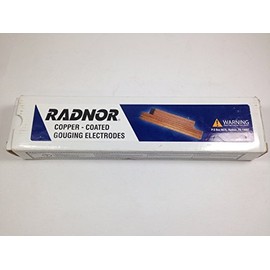 Radnor RAD64002223 1/4" x 12" Copper-Coated Pointed Carbon Air/Carbon Arc Gouging Electrode (50 Per Box)