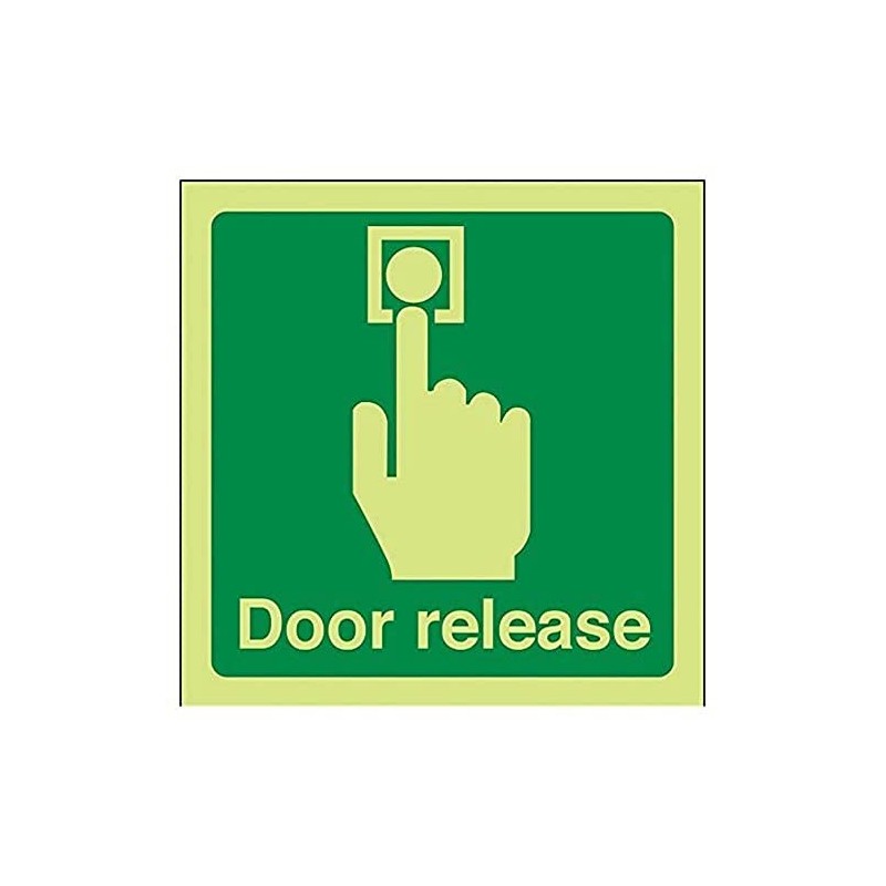 V Safety 22021AF-G Glow In The Dark Door Release Sign