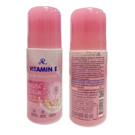 Vit E 2 Bottles AR Vitamin E Gluta Collagen Roll On Deodorant