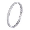 Ever Faith Full Pave CZ Wedding Simple Square Shape Adjustable