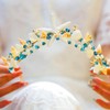 Zoestar Boho Starfish Bride Wedding Tiaras and Crowns Gold Seashell