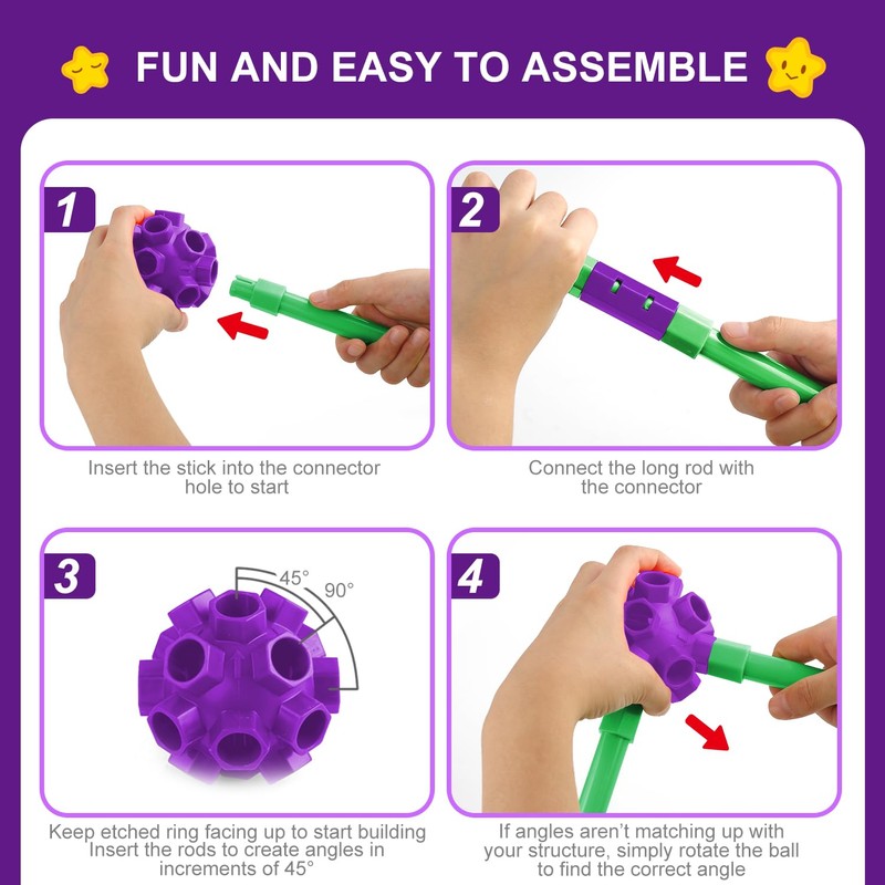 SpringFlower 100 PCS Glow in The Dark Fort Building Kit