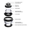 Bicycle Front Fork Bowl Set Aluminum Alloy Dual Bearings Mountain