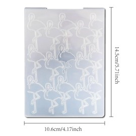 Arbuya Flamingo Birds Plastic Embossing Folders for Card Making Scrapbooking Pages Paper Crafting Clay Decoration
