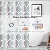 Gelbchu Grey Fabric Bath Shower Curtain,Waterproof Design and Polyester,Quick-Drying,Heavy Weight,Extra