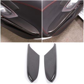 Sekhyna Car Door Armrest Panel Trim Cover Compatible with Corvette C8 Stingray 2020-2023 ABS 2PCS Inner Door Handle Protection Cover Trim Accessories (ABS Carbon)