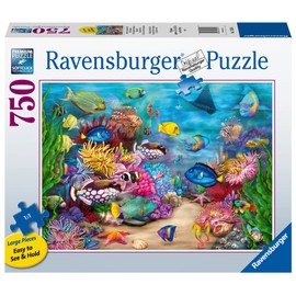 Ravensburger Tropical Reef Life 750 Piece Large Format Jigsaw Puzzle for Adults - 17458 - Every Piece is Unique, Softclick Technology Means Pieces Fit Together Perfectly