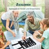 Relaxdays Backgammon Travel Game Roll Up with Accessories Playing Field