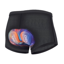 23GUANYI Cycling Shorts Mens, Padded Cycling Shorts Men, Mountain Bike Short Men with Elastic 9D Gel Seat Pad, Breathable Quick-Drying Shockproof Cycle (UK, Alpha, 3XL, Regular, Regular, Black)