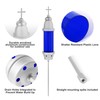 OURMEMO Memorial Light,Blue Cemetery Light with Silver Dome, Grave Markers