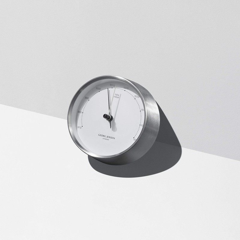Georg Jensen George Gen Molds kopperu Goethe Barometer White Dial