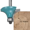 sourcing map 2pcs Roundover Router Bit 1/4 Shank 1/2" Radius
