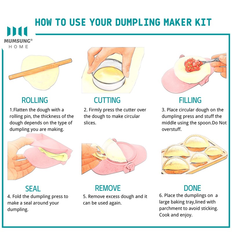 MUMSUNG Empanada Press, 3size (4"+3"+2.6") Professional Dumpling Maker Mold Kit,