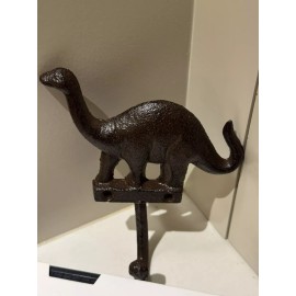 Unbranded Brontosaurus Dinosaur Wall Hook Cast Iron Rustic Coat Keys Sculpture 5" New