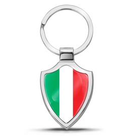Biomar Labs 3D Metal Keyring Key Ring Accessories Men Women Keychain Gift (Italy Italian Flag KK 108)